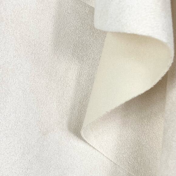 NWOT MORGAN DE TOI Blazer 42~US 10 Ivory Faux-Suede Ruffle Hook-Eye Long-Sleeve - Picture 5 of 5